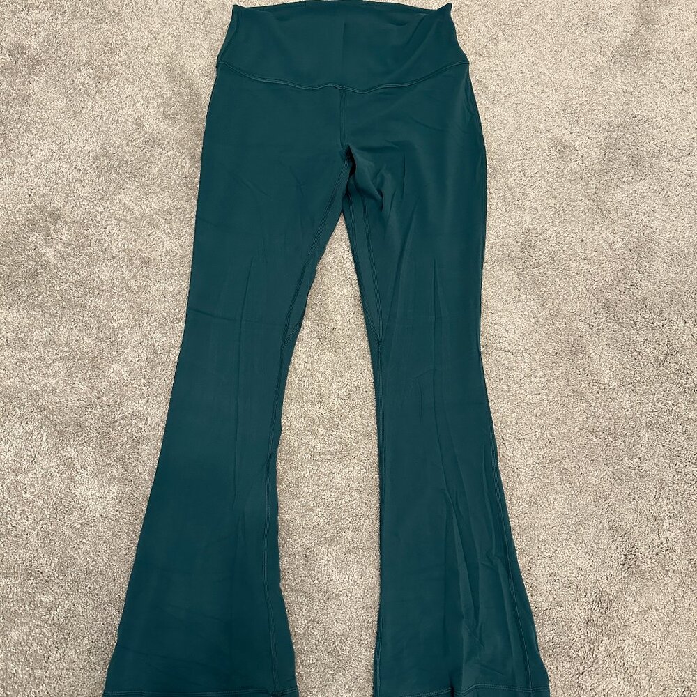 lululemon Align™ High-Rise Mini Flared Pant 32" Size 12 Green Jasper